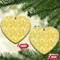 Melemele Hawaii Breadfruit Palaka Motifs Ceramic Ornament