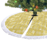 Melemele Hawaii Breadfruit Palaka Motifs Tree Skirt