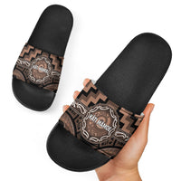 Aotearoa Kati Mamoe Slide Sandals Maori Iwi Poutama Puhoro Tattoo LT14 - Polynesian Pride