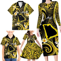 Tokelau Atafu Atoll Family Matching Long Sleeve Bodycon Dress and Hawaiian Shirt Polynesian Tattoo Plumeria With Map LT14 - Polynesian Pride
