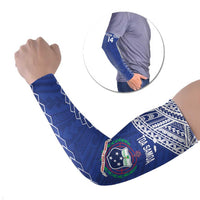 Toa Samoa Rugby Custom Arm Sleeves Go Champions Pacific Samoan Pattern - Polynesian Pride