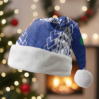 Toa Samoa Rugby Custom Christmas Santa Hat Go Champions Pacific Samoan Pattern - Polynesian Pride