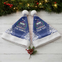 Toa Samoa Rugby Custom Christmas Santa Hat Go Champions Pacific Samoan Pattern - Polynesian Pride