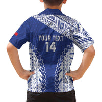 Toa Samoa Rugby Custom Family Matching Off The Shoulder Long Sleeve Dress and Hawaiian Shirt Go Champions Pacific Samoan Pattern - Polynesian Pride