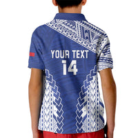Toa Samoa Rugby Custom Kid Polo Shirt Go Champions Pacific Samoan Pattern - Polynesian Pride