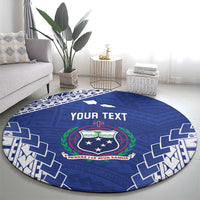 Toa Samoa Rugby Custom Round Carpet Go Champions Pacific Samoan Pattern - Polynesian Pride