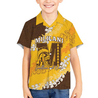 Personalized Mililani Hawaii High School Kid Hawaiian Shirt Puakenikeni Lei Hawaiian Pattern - Polynesian Pride