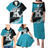Personalized Kapolei Hawaii High School Family Matching Puletasi and Hawaiian Shirt Puakenikeni Lei Hawaiian Pattern - Polynesian Pride