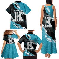 Personalized Kapolei Hawaii High School Family Matching Tank Maxi Dress and Hawaiian Shirt Puakenikeni Lei Hawaiian Pattern LT14 - Polynesian Pride