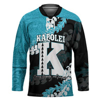 Personalized Kapolei Hawaii High School Hockey Jersey Puakenikeni Lei Hawaiian Pattern - Polynesian Pride