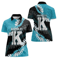 Personalized Kapolei Hawaii High School Women Polo Shirt Puakenikeni Lei Hawaiian Pattern - Polynesian Pride