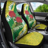 Personalized Leilehua Hawaii High School Car Seat Cover Puakenikeni Lei Hawaiian Pattern LT14 - Polynesian Pride
