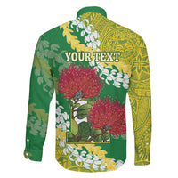 Personalized Leilehua Hawaii High School Family Matching Off Shoulder Maxi Dress and Hawaiian Shirt Puakenikeni Lei Hawaiian Pattern LT14 - Polynesian Pride