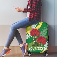 Personalized Leilehua Hawaii High School Luggage Cover Puakenikeni Lei Hawaiian Pattern LT14 - Polynesian Pride