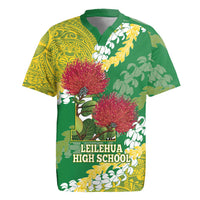 Personalized Leilehua Hawaii High School Rugby Jersey Puakenikeni Lei Hawaiian Pattern - Polynesian Pride