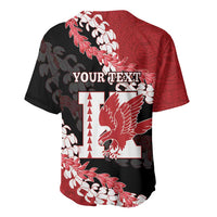 Personalized Kalani Hawaii High School Baseball Jersey Puakenikeni Lei Hawaiian Pattern - Polynesian Pride