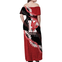 Personalized Kalani Hawaii High School Family Matching Off Shoulder Maxi Dress and Hawaiian Shirt Puakenikeni Lei Hawaiian Pattern LT14 - Polynesian Pride
