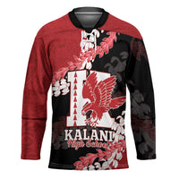 Personalized Kalani Hawaii High School Hockey Jersey Puakenikeni Lei Hawaiian Pattern - Polynesian Pride