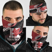Personalized Kalani Hawaii High School Neck Gaiter Puakenikeni Lei Hawaiian Pattern - Polynesian Pride
