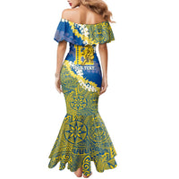 Personalized Kaiser Hawaii High School Family Matching Mermaid Dress and Hawaiian Shirt Puakenikeni Lei Hawaiian Pattern LT14 - Polynesian Pride