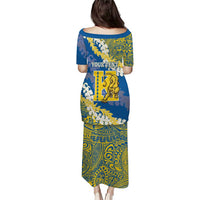 Personalized Kaiser Hawaii High School Family Matching Puletasi and Hawaiian Shirt Puakenikeni Lei Hawaiian Pattern - Polynesian Pride