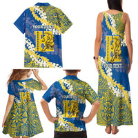 Personalized Kaiser Hawaii High School Family Matching Tank Maxi Dress and Hawaiian Shirt Puakenikeni Lei Hawaiian Pattern - Polynesian Pride