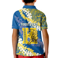 Personalized Kaiser Hawaii High School Kid Polo Shirt Puakenikeni Lei Hawaiian Pattern - Polynesian Pride