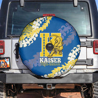 Kaiser Hawaii High School Spare Tire Cover Puakenikeni Lei Hawaiian Pattern LT14 Blue - Polynesian Pride