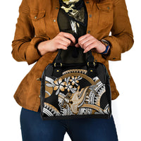 Gold Polynesian Hammerhead Shark Tattoo Shoulder Handbag Royal Plumeria Gradient Vibes LT14 - Polynesian Pride