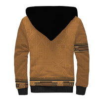 Brown African Dashiki With Fijian Tapa Pattern Sherpa Hoodie LT14 - Polynesian Pride