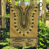 Gold African Dashiki With Fijian Tapa Pattern Garden Flag