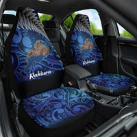 New Zealand Stewart Island Car Seat Cover Rakiura Kiwi Maori Glowing Sky LT14 One Size Blue - Polynesian Pride