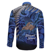 New Zealand Stewart Island Family Matching Short Sleeve Bodycon Dress and Hawaiian Shirt Rakiura Kiwi Maori Glowing Sky LT14 - Polynesian Pride