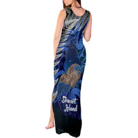 New Zealand Stewart Island Tank Maxi Dress Rakiura Kiwi Maori Glowing Sky LT14 - Polynesian Pride