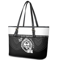 Guam Liberation Day Leather Tote Bag Biba Guahan Chamorro 80th Anniversary - Black