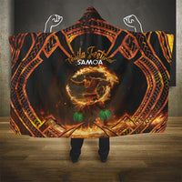 Samoa Teuila 2024 Festival Hooded Blanket Samoan Siva Afi With Red Gingers