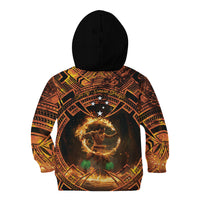 Samoa Teuila 2024 Festival Kid Hoodie Samoan Siva Afi With Red Gingers