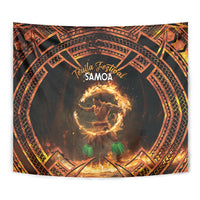 Samoa Teuila 2024 Festival Tapestry Samoan Siva Afi With Red Gingers