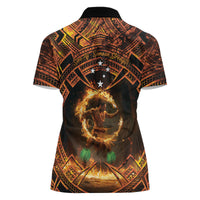 Samoa Teuila 2024 Festival Women Polo Shirt Samoan Siva Afi With Red Gingers