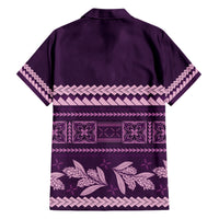Purple Samoa Siapo Teuila Flowers Hawaiian Shirt