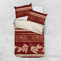 Red Samoa Siapo Teuila Flowers Bedding Set