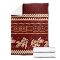 Red Samoa Siapo Teuila Flowers Blanket