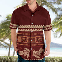 Red Samoa Siapo Teuila Flowers Hawaiian Shirt