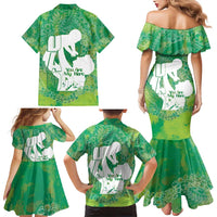 Green Polynesia Father's Day Family Matching Mermaid Dress and Hawaiian Shirt Dad You Are My Hero LT14 - Polynesian Pride