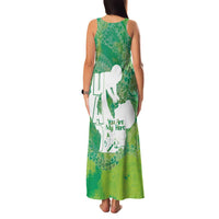 Green Polynesia Father's Day Family Matching Tank Maxi Dress and Hawaiian Shirt Dad You Are My Hero LT14 - Polynesian Pride