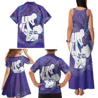 Purple Polynesia Father's Day Family Matching Tank Maxi Dress and Hawaiian Shirt Dad You Are My Hero LT14 - Polynesian Pride