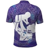 Purple Polynesia Father's Day Polo Shirt Dad You Are My Hero