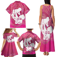 Pink Polynesia Father's Day Family Matching Tank Maxi Dress and Hawaiian Shirt Dad You Are My Hero LT14 - Polynesian Pride