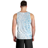 Blue New Zealand Puhoro Maori Tattoo Men Tank Top