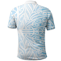 Blue New Zealand Puhoro Maori Tattoo Polo Shirt LT14 - Polynesian Pride